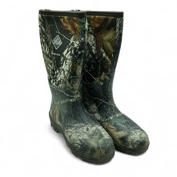Muck Woody Elite Stealth Premium Hunting Boot Men's Size 15 in Mossy Oak Break Up Camo