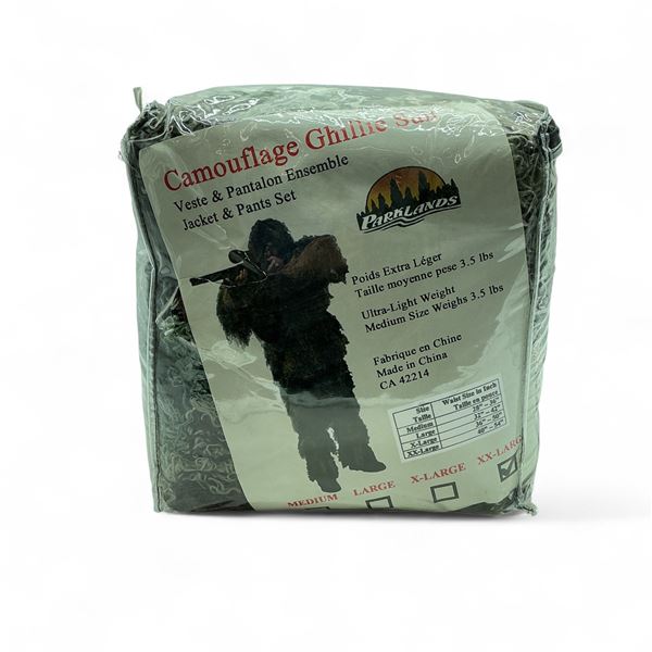 Parklands Ghillie Suit in XXLg, Jacket and Pants Set, New