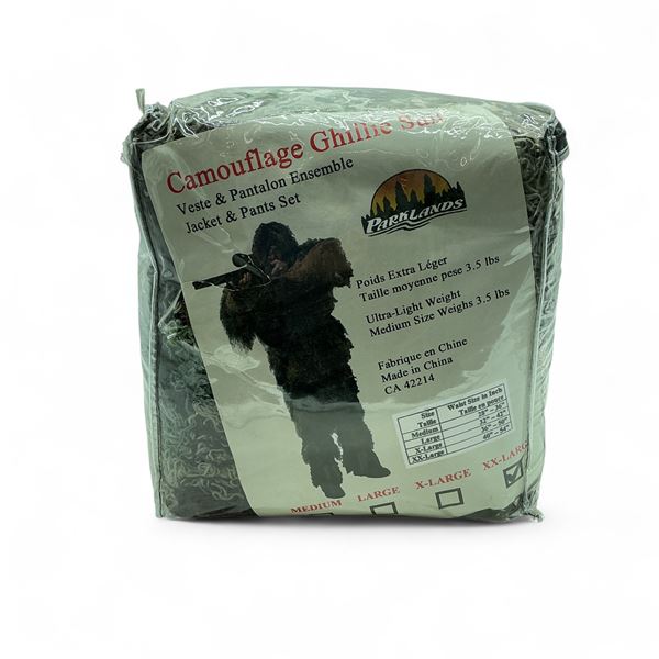 Parklands Ghillie Suit in XXLg, Jacket and Pants Set, New