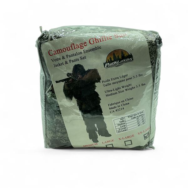 Parklands Ghillie Suit in XXLg, Jacket and Pants Set, New
