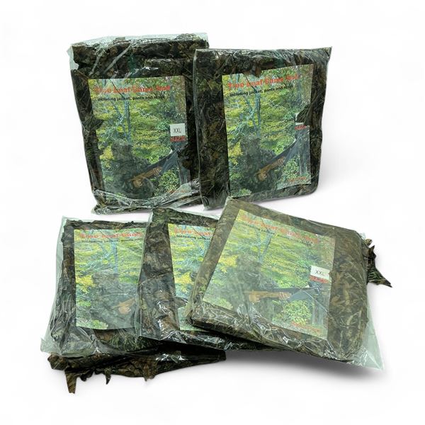 Tree Leaf Camo Suit Size XXL X 5 Qty Includes Jacket, Pants and Mask