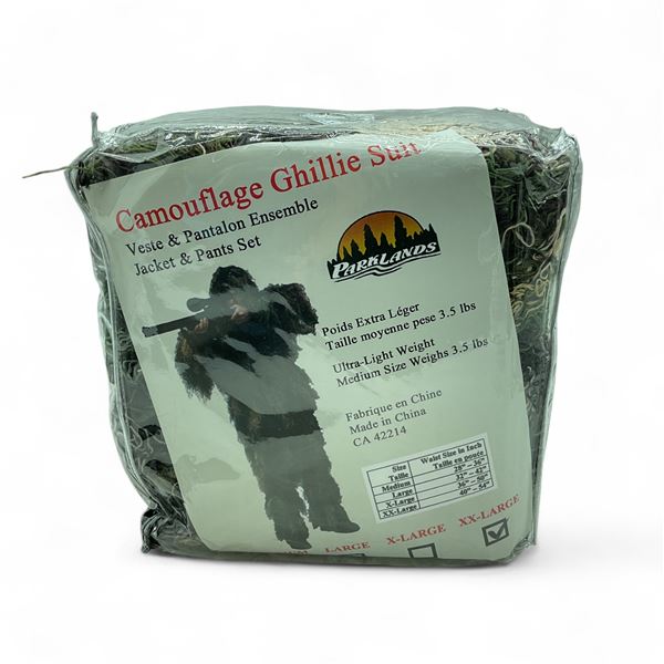 Parklands Ghillie Suit Size XXL Jacket and Pant Set