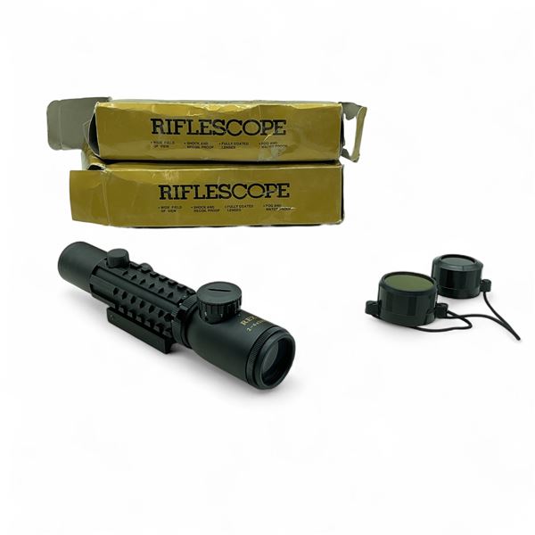 REX 2 - 6X 28E Optic with Crosshair Reticle on Mount with Caps X 2