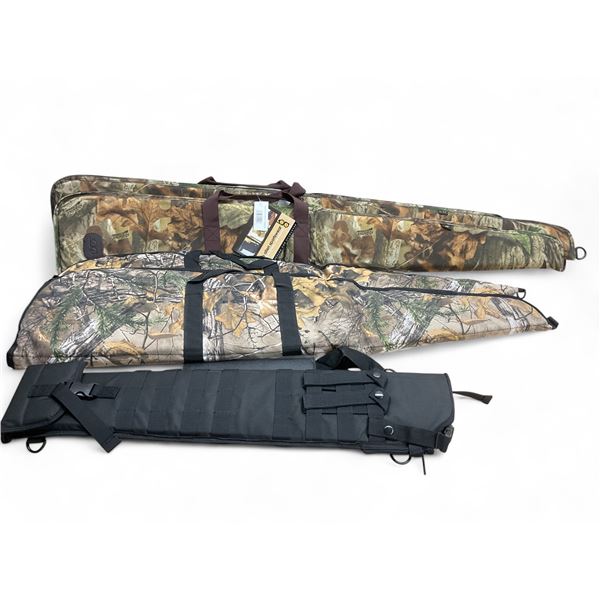 Assorted Soft Gun Cases in Camo X 4 and Black Scabbard