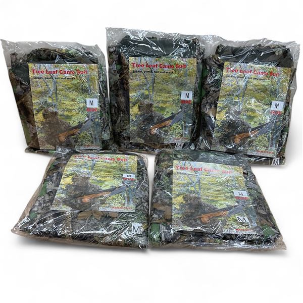 Tree Leaf Camo Suit in Medium X 5 Includes Jacket, Pants and Mask