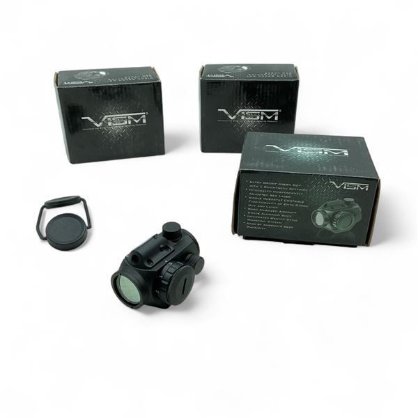 VISM Micro Green Dot with Integrated Red Laser X 3 Qty