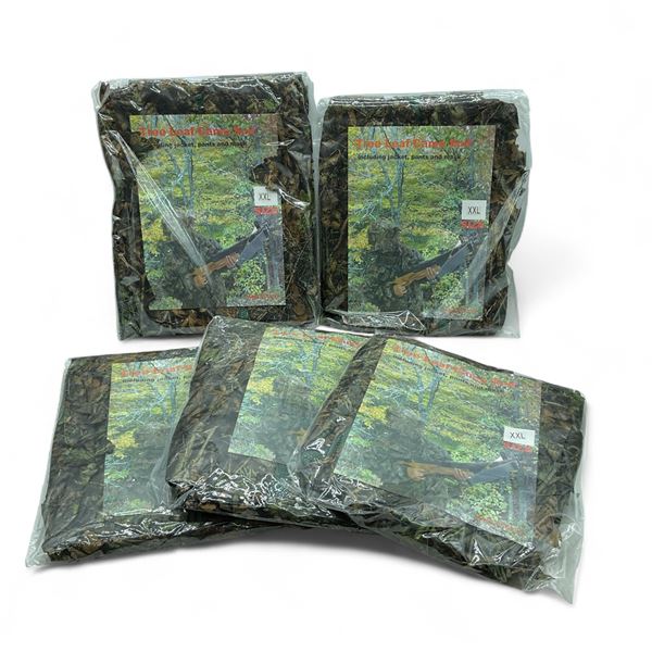Tree Leaf Camo Suit Size XXL X 5 Qty Includes Jacket, Pants and Mask
