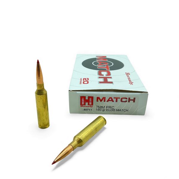Hornady Match 7mm PRC, 180 Grain ELD Match Ammunition, 20 Rounds