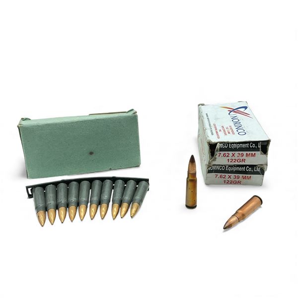 Assorted 7.62x39mm Ammunition, 60 Rounds
