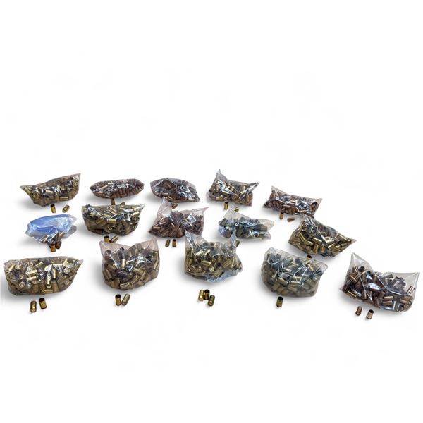 Assorted Fired Brass: 35 ACP, 38 S&W, 45 ACP