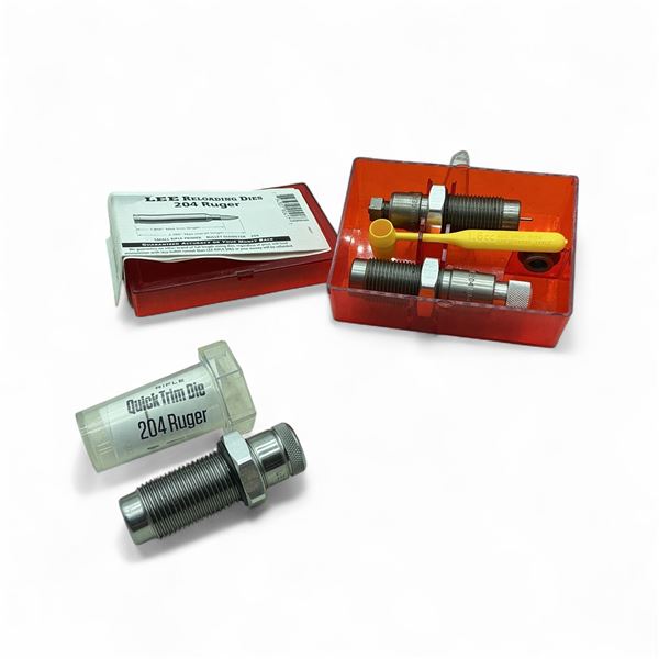 Lee 204 Ruger 2-Die Reloading Set and Lee 204 Ruger Quick Trim Die