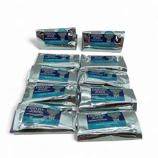 Brief Relief Disposa-John Portable Restroom X 10 Qty