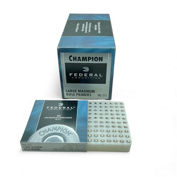 Federal Champion Large Magnum Rifle Primers, Approximately 726 Qty