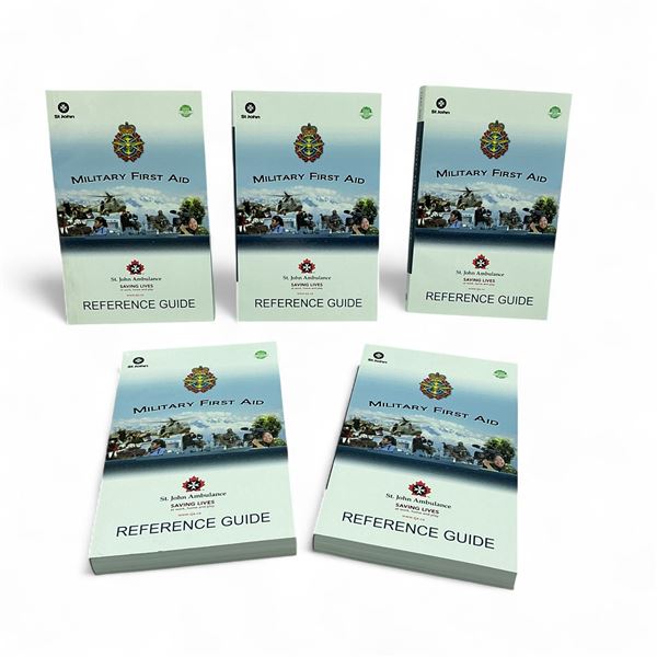 St. John Ambulance Military First Aid Reference Guide Book X 5 Qty