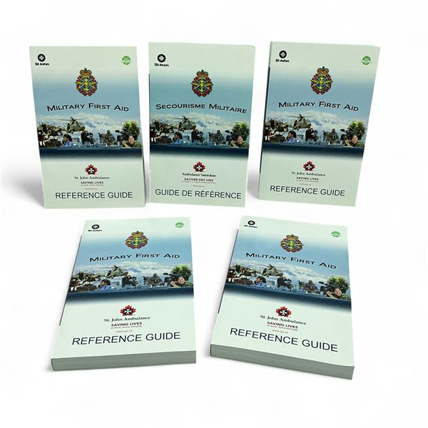 St. John Ambulance Military First Aid Reference Guide Book X 5 Qty