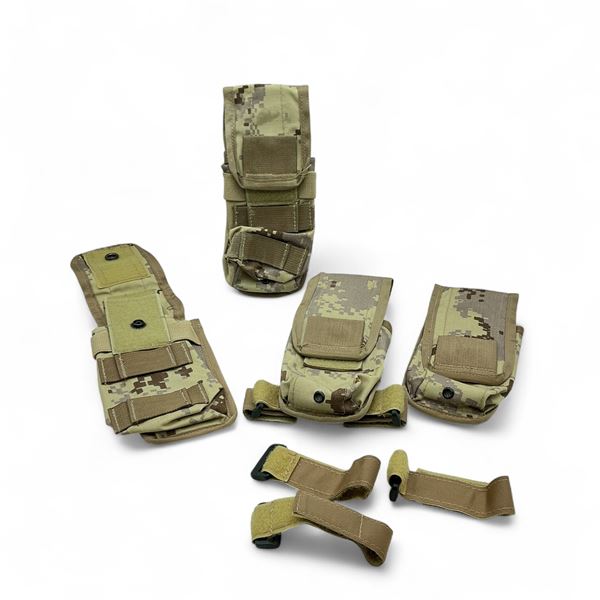 Desert Camo Rifle Magazine Pouch x 4 Qty