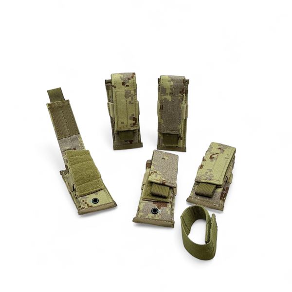 Desert Camo Pistol Magazine Pouches X 5 Qty