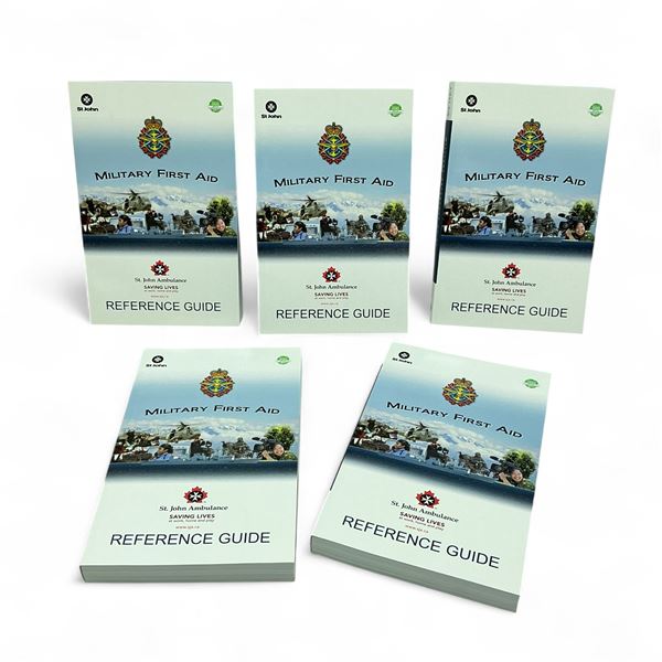 St. John Ambulance Military First Aid Reference Guide Book X 5 Qty