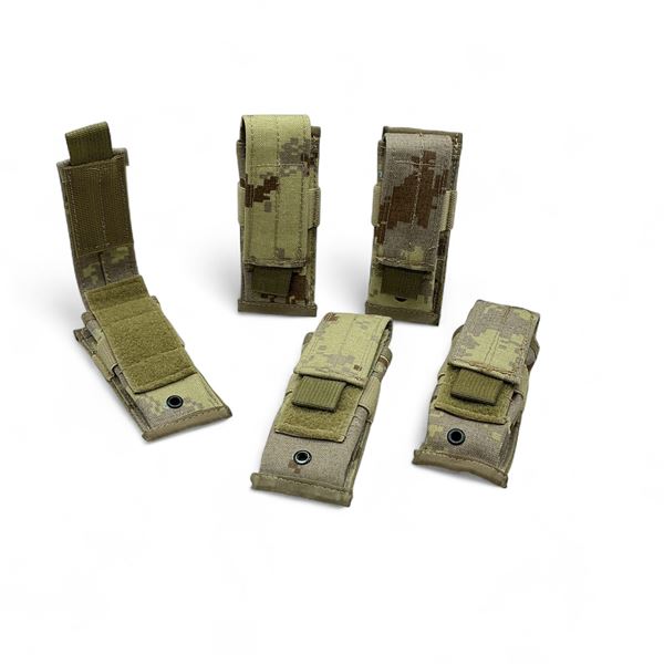 Desert Camo Pistol Magazine Pouches X 5 Qty