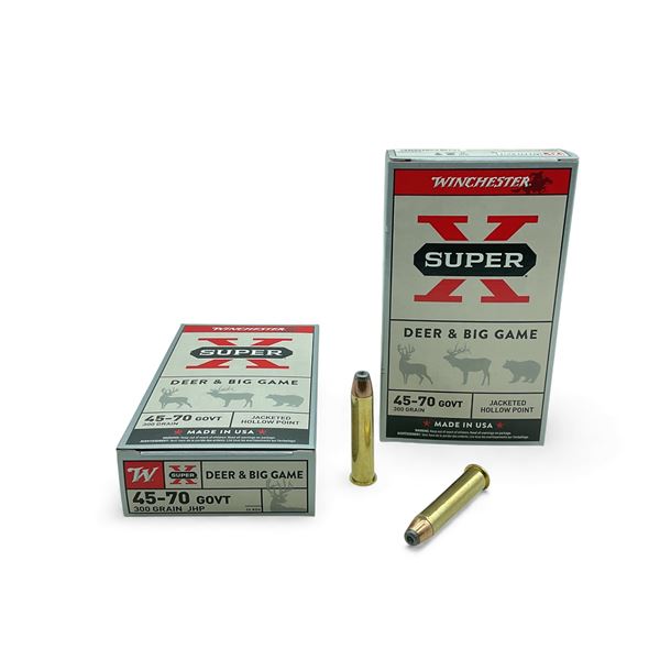 Winchester Super X Deer & Big Game 45-70 Govt, 300 Grain JHP Ammunition, 40 Rounds