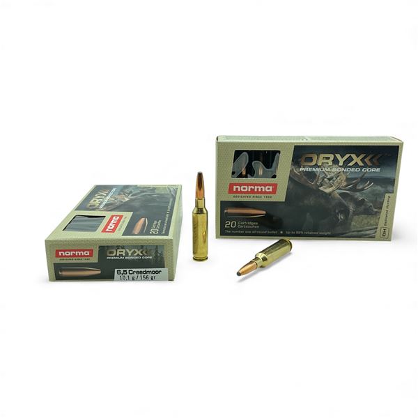 Norma Oryx 6.5 Creedmoor, 156 Grain Ammunition, 40 Rounds