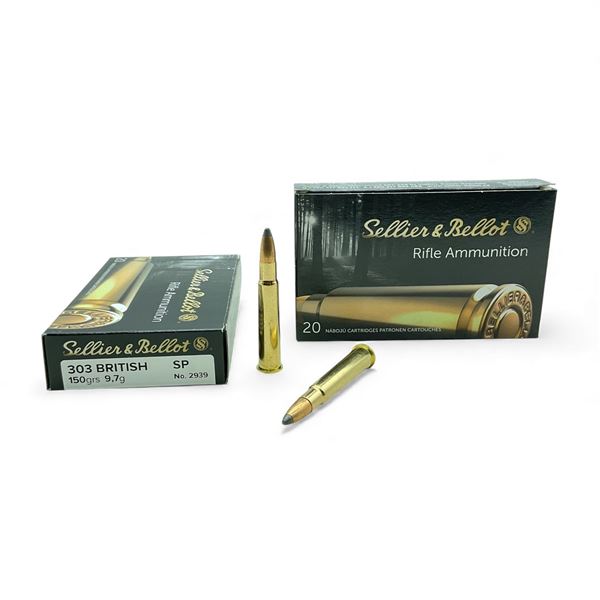 Sellier & Bellot 303 British, 150 Grain SP Ammunition, 40 Rounds