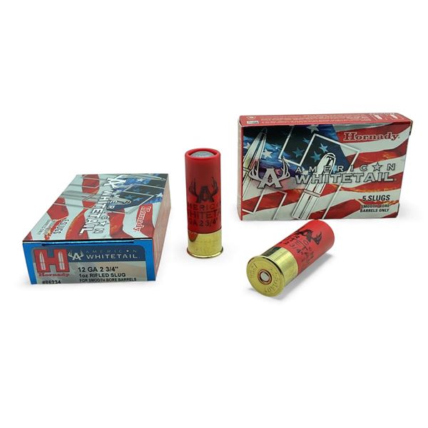 Hornady American Whitetail 12 Ga, 2-3/4”, 1 oz Rifled Slug Ammunition, 10 Rounds