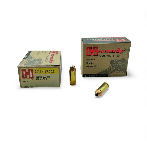 Hornady Custom 10mm Auto, 180 Grain XTP Ammunition, 40 Rounds