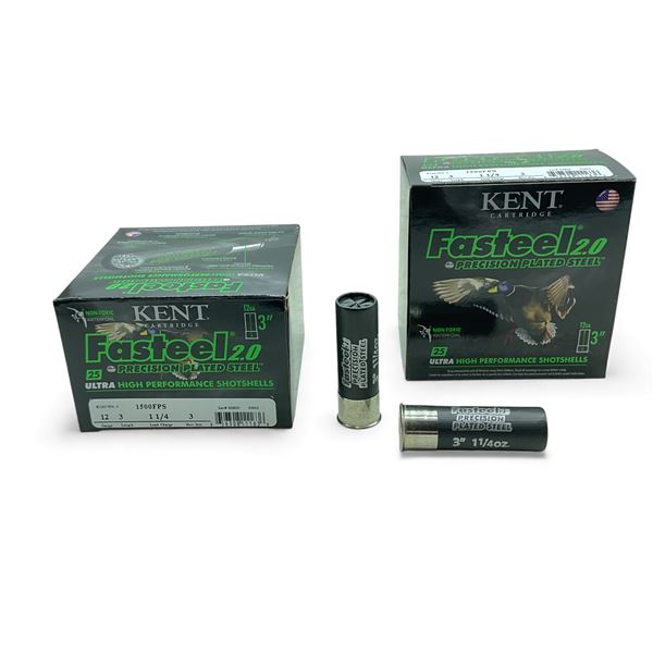 Kent Fasteel 2.0 12 Ga, 3”, 1-1/4 oz, #3 Shot Ammunition, 50 Rounds