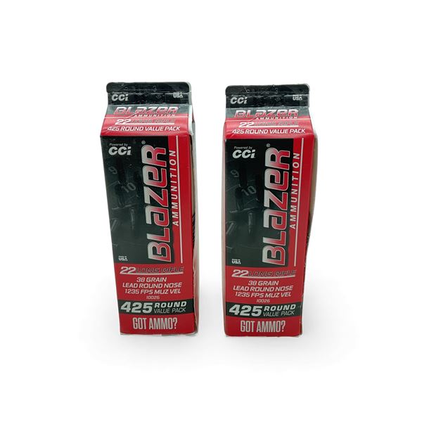 CCI Blazer .22 LR, 38 Grain Lead Round Nose Ammunition, 850 Rounds