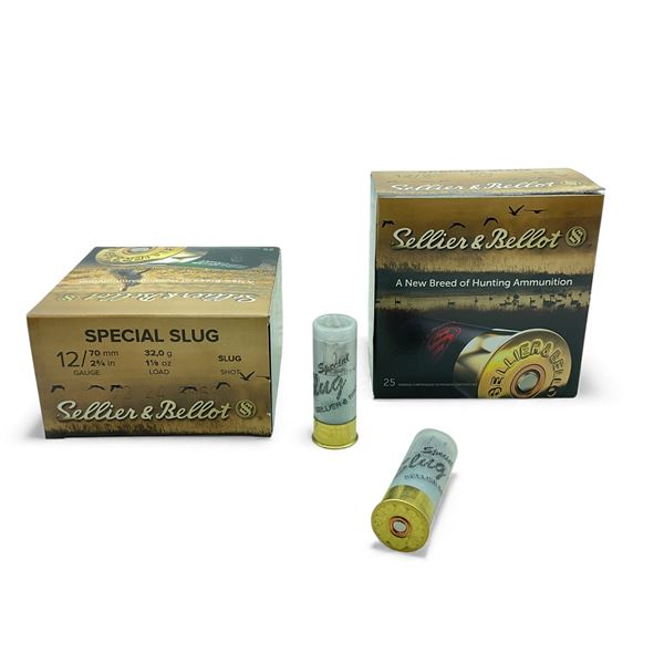 Sellier & Bellot Special Slug 12 Ga, 2-3/4", 1-1/8 oz Slug Ammunition, 50 Rounds