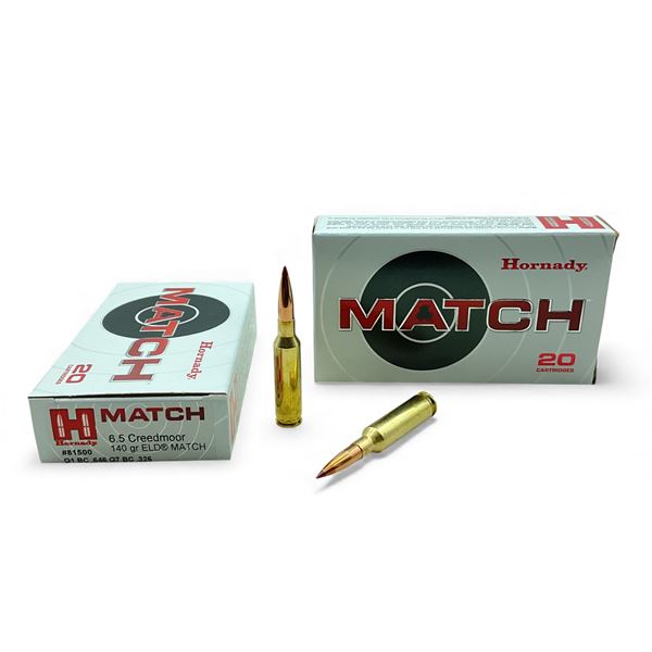Hornady Match 6.5 Creedmoor, 140 Grain ELD Match Ammunition, 40 Rounds