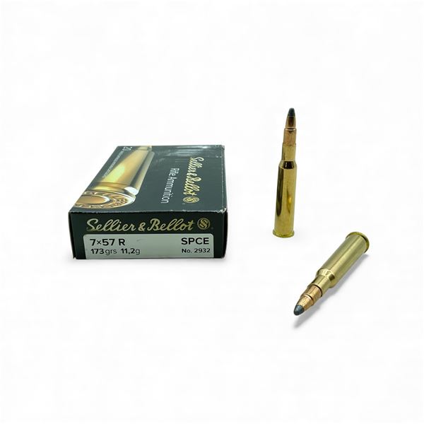 Sellier & Bellot 7x57 R, 173 Grain SPCE Ammunition, 20 Rounds