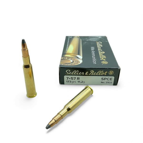 Sellier & Bellot 7x57 R, 173 Grain SPCE Ammunition, 20 Rounds