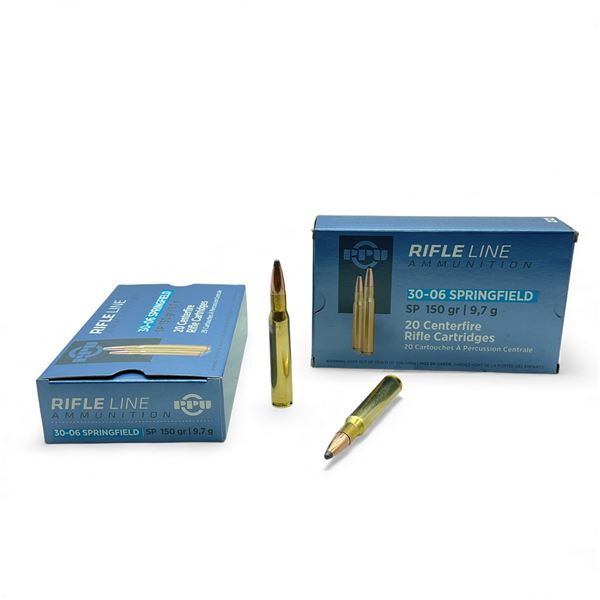 PPU 30-06 Springfield, 150 Grain SP Ammunition, 40 Rounds