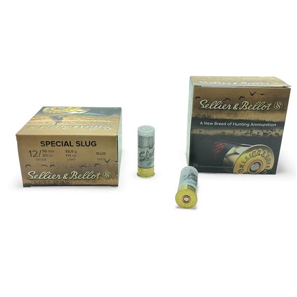 Sellier & Bellot Special Slug 12 Ga, 2-3/4", 1-1/8 oz Slug Ammunition, 50 Rounds