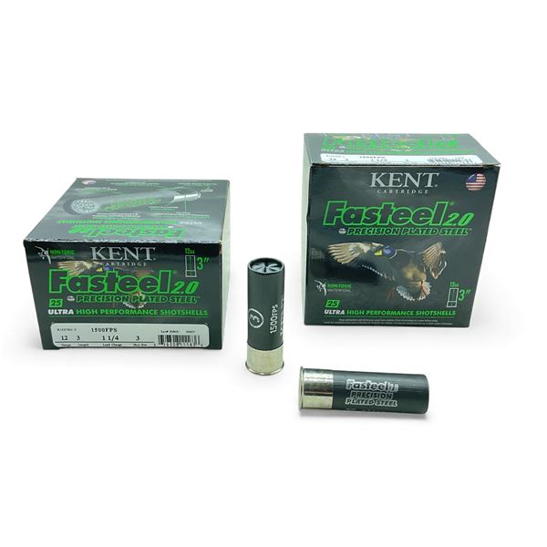 Kent Fasteel 2.0 12 Ga, 3”, 1-1/4 oz, #3 Shot Ammunition, 50 Rounds
