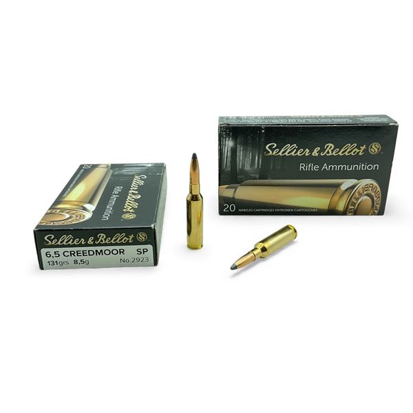 Sellier & Bellot 6.5 Creedmoor, 131 Grain SP Ammunition, 40 Rounds