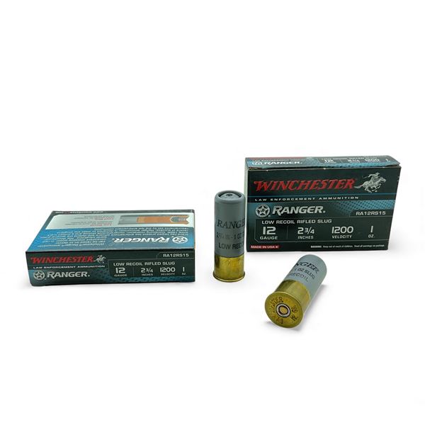 Winchester Ranger 12 Ga, 2-3/4", 1 oz Low Recoil Rifled Slug Ammunition, 10 Rounds