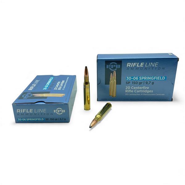 PPU 30-06 Springfield, 150 Grain SP Ammunition, 40 Rounds