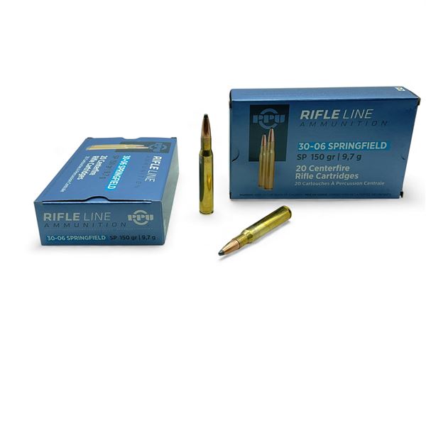 PPU 30-06 Springfield, 150 Grain SP Ammunition, 40 Rounds