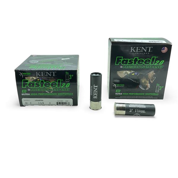 Kent Fasteel 2.0 12 Ga, 3”, 1-1/4 oz, #3 Shot Ammunition, 50 Rounds