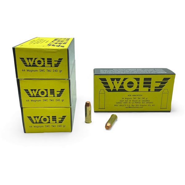 Wolf 44 Magnum, 240 Grain SWC TMJ Ammunition, 200 Rounds