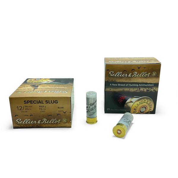 Sellier & Bellot Special Slug 12 Ga, 2-3/4", 1-1/8 oz Slug Ammunition, 50 Rounds