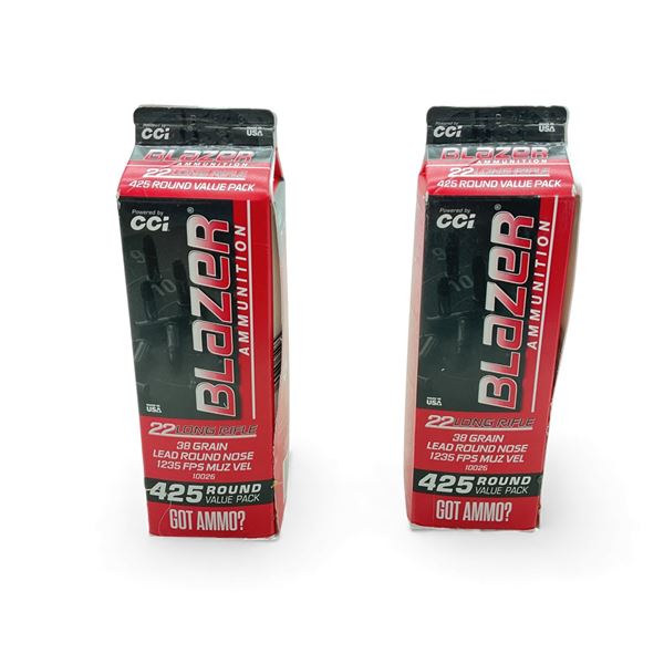 CCI Blazer .22 LR, 38 Grain Lead Round Nose Ammunition, 850 Rounds