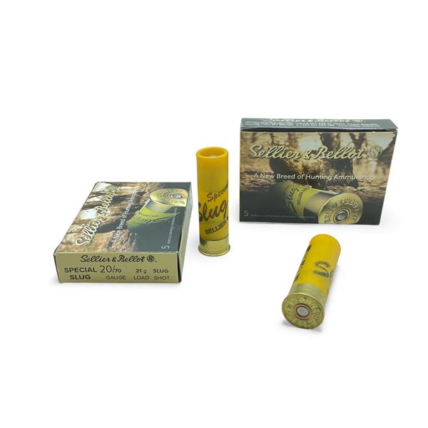 Sellier & Bellot Special Slug 20 Ga, 21 G Slug Shot Ammunition, 10 Rounds