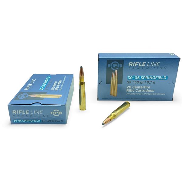 PPU 30-06 Springfield, 150 Grain SP Ammunition, 40 Rounds