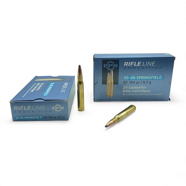 PPU 30-06 Springfield, 150 Grain SP Ammunition, 40 Rounds
