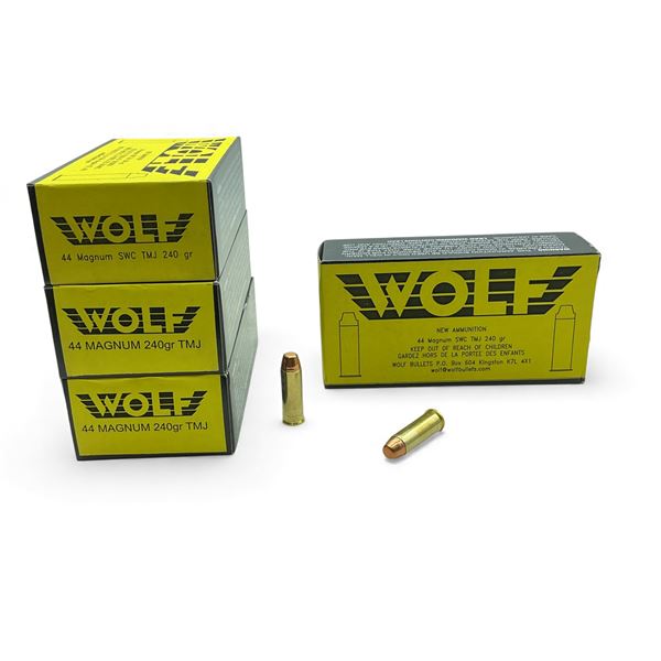 Wolf 44 Magnum, 240 Grain SWC TMJ Ammunition, 200 Rounds