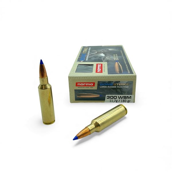 Norma Bond Strike 300 WSM, 180 Grain Ammunition, 20 Rounds
